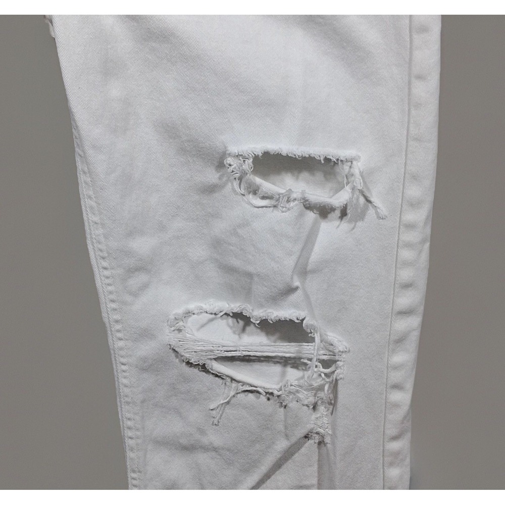 Wild Fable Womens White High Rise Dad Jeans Distressed Ripped Size 10 331042477 - Picture 8 of 14
